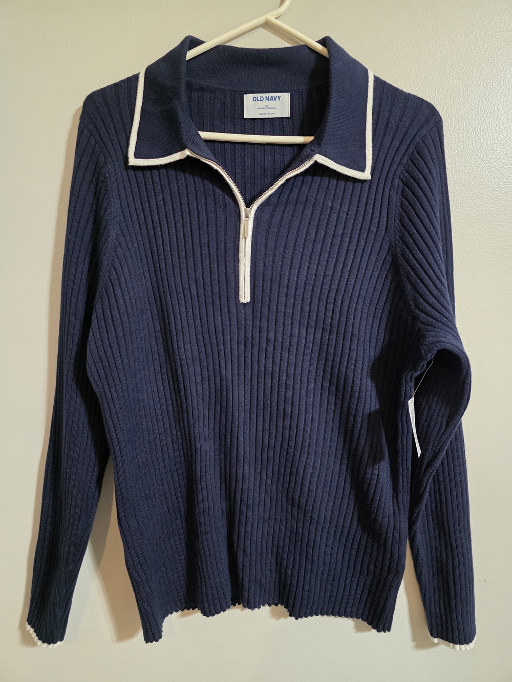 Old Navy Women’s Navy Ribbed Half-Zip Sweater ,US Size 2X